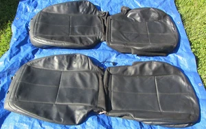 07-09 Mercedes W221 S550 OEM Black Leather Front Right & Left 4 pcs Seat Covers - Picture 1 of 20
