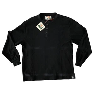 New FREE PLANET Pullover Sweater Mens XL Black Button Eco Friendly - Picture 1 of 7