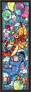 Tenyo Disney Winnie The Pooh Stained Glass 456 Pieces Jigsaw Puzzle - Picture 1 of 3