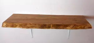 24" by 7" wide Resin Live Edge Wood Shelf Shelves Coastal California Walnut L@@k - Picture 1 of 8