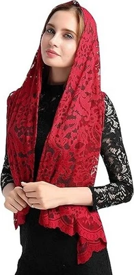 Velo rectangular para mujer bufanda de encaje velos de iglesia católica velo ortodoxo V25... Foto 1 de 4