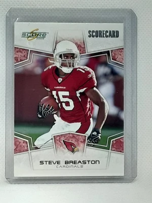 Steve Breaston 2008 Score Football - Scorecard (490/649) - Arizona Cardinals - Image 1 of 2