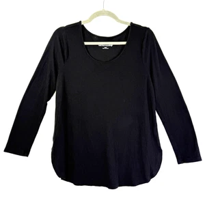 Soft Surroundings Clarissa Top Women's Size S Black Stretch L/S Pullover Tunic - Picture 1 of 7