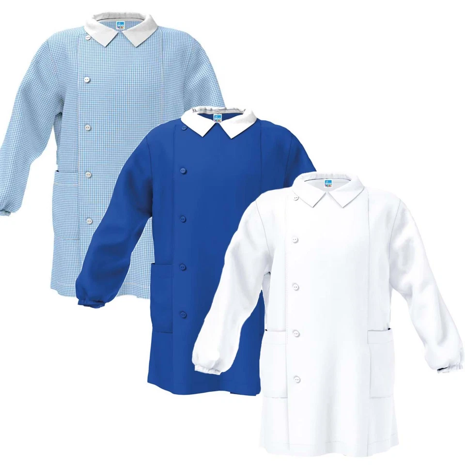 Grembiule Scuola Asilo e Elementare Bambino Senza Ricamo con Bottoni Siggi - Immagine 1 di 4