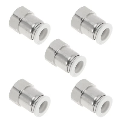 Conector rápido aire 3/8"BSPT 5pcs plateado para instalación - Imagen 1 de 4