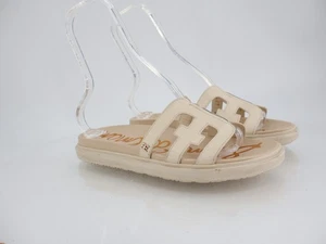 Sam Edelman Valeri Damen-Slipper Größe 8,5 breit elfenbeinfarben Leder Plateau flach - Bild 1 von 14