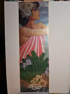 Original 1976 Tower Records Calendar Style Poster "Paisley Girl" Frank Carson - Picture 1 of 13