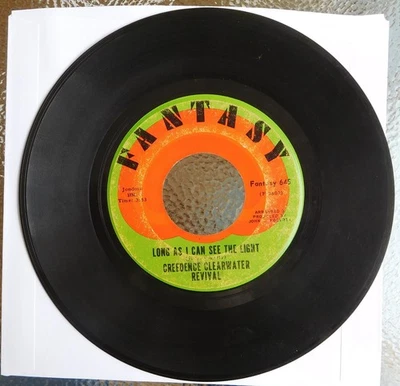 Creedence Clearwater Revival 45 RPM Record-Long As I Can See The Light - Image 1 of 2