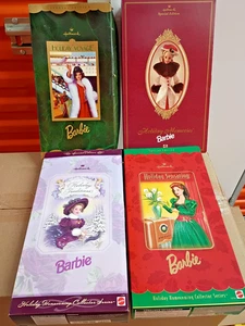 Lot of FOUR (4)    BARBIE DOLLs NRFB HALLMARK 14106 19792 18651 - Picture 1 of 11