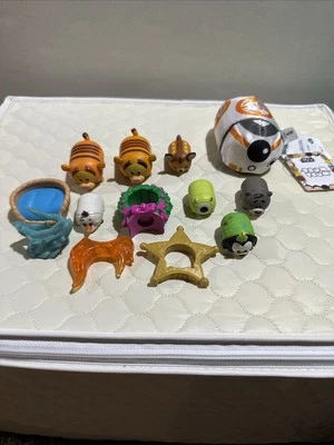 Lote de 7 Figuras Vinilo Disney Tsum Tsum Frozen con Accesorios y Peluche BB-8 Foto 1 de 4