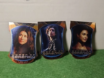 Lote de 3 tarjetas coleccionables Inkworks Serenity The Movie 2005 Women of Serenity Cards Foto 1 de 2