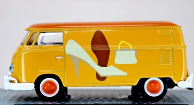 Same Day Shipping 1960 VW Delivery Van Gray and Red Fashion Signage 1/64 Scale - Image 1 of 4