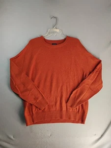 J Crew Mens Sweater XXL 2XL Orange Wool Blend Long Sleeve Crewneck Pullover - Picture 1 of 8