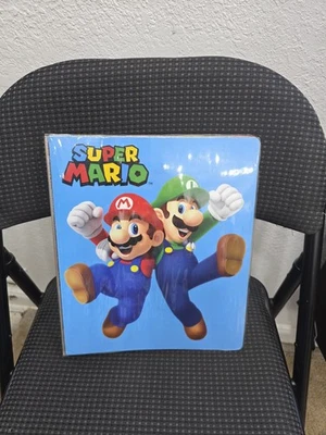 Nintendo Super Mario Brothers 1” carpeta de vinilo 3 anillos nuevo sin etiquetas material escolar Foto 1 de 4