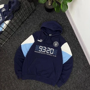 Manchester City Puma Vintage Hoodie Blokecore Y2k Style - Picture 1 of 7