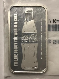 (1) APMEX Coca-Cola .999 Fine 1oz Silver Bar FACTORY SEALED X-Rayed By 3rd Party - Picture 1 of 3