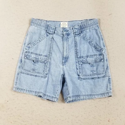 St John's Bay Cargo Shorts Mens 36 Blue Denim Utility Pockets Vintage 90s Y2K - Image 1 of 4