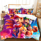 Super Mario Duvet Cover Bedding Set 3-Piece Comforter Cover &2 Pillowcases Gift