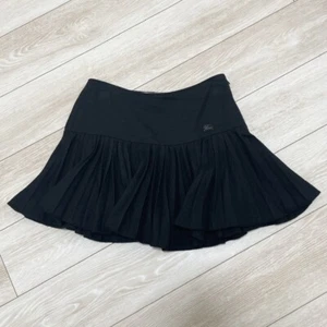 Burberry Blue Label Logo Embroidered Flare Short Skirt Women 38/XS-S Black Wool - Picture 1 of 13