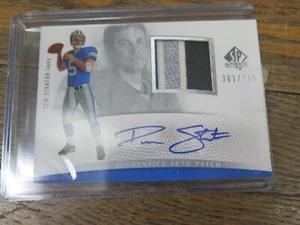 2007 SP Authentic #271 Drew Stanton RC Auto Jersey /725 - NM-MT signed autograph - Foto 1 di 3