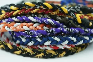 Collana sportiva titanio corda intrecciata intrecciata baseball calcio softball calcio - Foto 1 di 1
