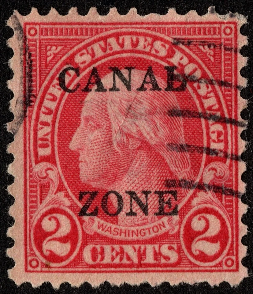 Canal Zone - 1927 - 2 Cents Overprinted Washington Rotary Press Issue # 101 F-VF - Image 1 of 1