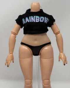 Rainbow High New Friends Blu Brooks Doll Outfit Black Crop Top Tee Shirt Petite - Picture 1 of 4