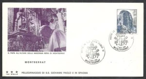 1982 VATICANO BUSTA SPECIALE VIAGGI GIOVANNI PAOLO II MONTSERRAT SPAGNA - BV10 - Picture 1 of 1