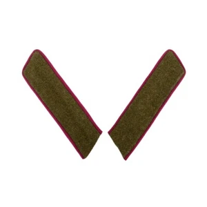 WW2 Russian 1943 Infantry Overcoat Collar Tabs - Raspberry Piped Reproduction - Picture 1 of 3