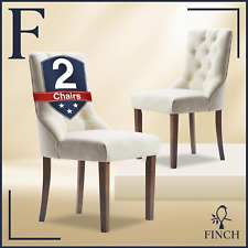 Elmhurst Modern Button-Tufted Dining Chair, Elegant High Back Upholstered Fabric