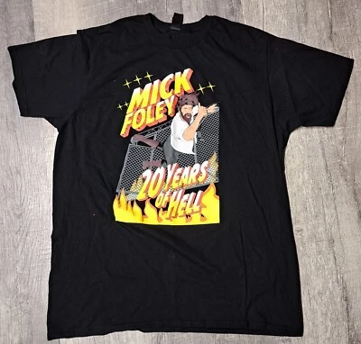 Mick Foley "20 Years Of Hell" 2018 Tour T-Shirt (XL) Foto 1 de 4