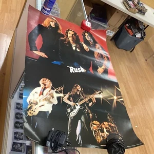 Rush Poster Vintage Band Shot Collage 37 X 22 - Picture 1 of 11