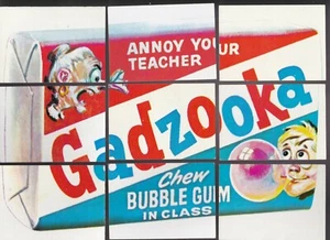 1973 Topps Wacky Packs Series 1 GADZOOKA GUM Complete Puzzle 9/9 NM- unchecked - Picture 1 of 2