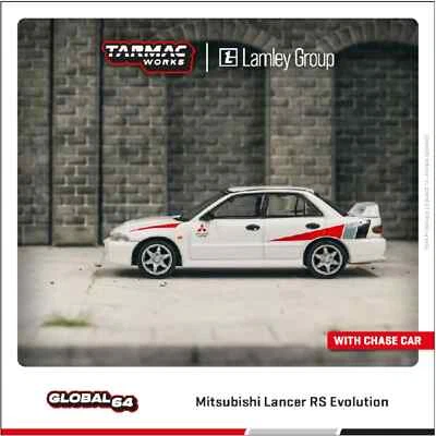 TARMAC WORKS Mitsubishi Lancer RS Evolution White GLOBAL64