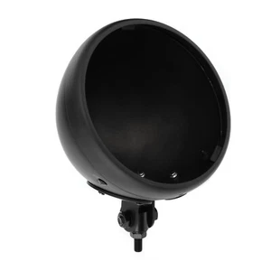 7" Motorcycle Headlight Shell Retro Bucket Headllamp Housing Black For Harley - Imagen 1 de 10