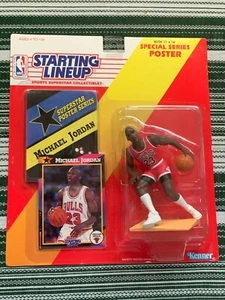 MICHAEL JORDAN (HOF) 1992 STARTING LINEUP (DRIBBLING) SE SERIES POSTER #1 - Foto 1 di 2
