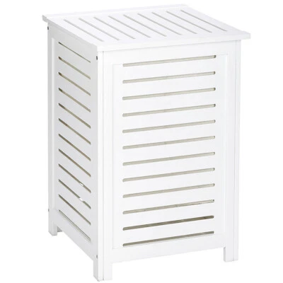 WENKO Wäschetruhe Oslo, mit herausnehmbarem Wäschesack, aus Holz, 65x45 cm - Bild 1 von 4