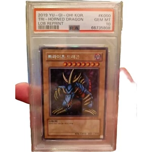 Yu-Gi-Oh! Tri-Horned Dragon LOB-K000 Korean PSA 10 Gem Mint 💎 - Bild 1 von 2