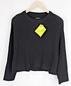 EVEN&ODD Womens Jumper M Black Knitted Pullover Long Sleeve Cotton Blend - Picture 1 of 9