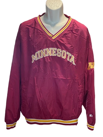 Starter Vintage Minnesota Gophers Windbreaker Pullover Jacket Mens Size Large Cover