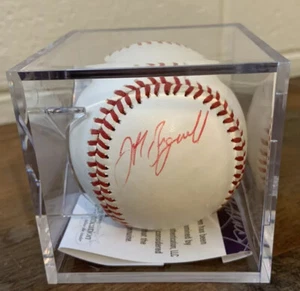 Jeff Bagwell & Ken Camininti Dual Signed Autographed Baseball & Cube JSA Cert - Picture 1 of 3