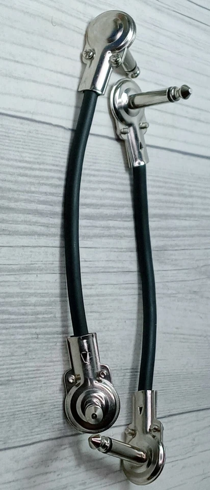Lote de 2 cables de conexión para guitarra Hosa IRG-100.5 bajo perfil ángulo recto de 6" pulgadas  Foto 1 de 4