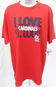 T-shirt manica corta St. Louis Cardinals Baseball I Love Cardinals rossa - Foto 1 di 1