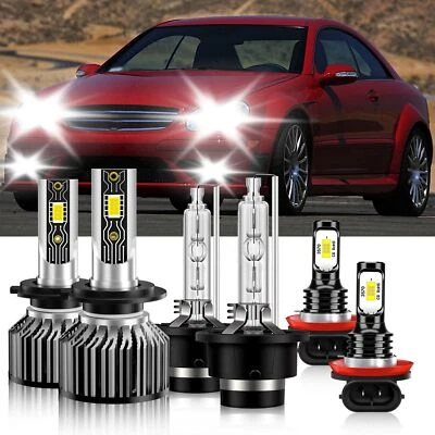 For Mercedes-Benz CLK63 AMG 2008 LED Headlight Bulb High Lo Beam Fog Light 6500K - Image 1 of 4