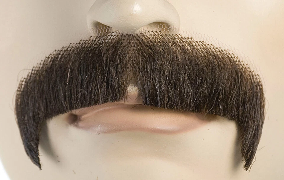 Villain M1 Mustache - Human Hair - Lacey Wigs - Image 1 of 1