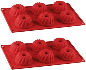 Dr. Oetker 12 Gugelhupf-Formen Mini Silikon Flexxibel Backformen plus Rezept - Bild 1 von 5