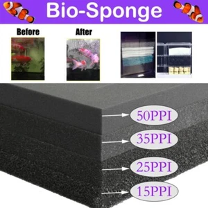 Bio Sponge Filter Media Pads Cut-to-fit Foam for Aquarium Fish Tanks Koi Ponds - Picture 1 of 15