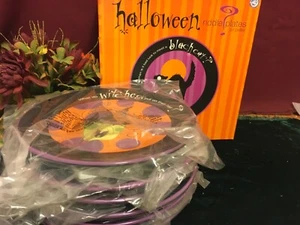 Set of 6 Department 56 Halloween Riddle Plates New in Box first quality - Picture 1 of 7