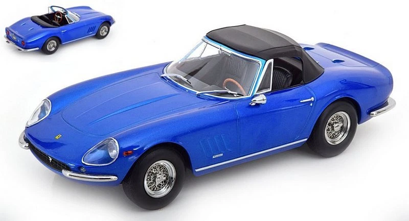 Ferrari 275 GTB4 NART Spyder 1967 Met.Blue removable soft top 1:18 KK KKDC180238 - Immagine 1 di 1