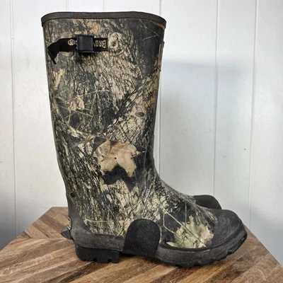 Browning Camo Rubber Tall Boots Steel Shank Men’s Size 11 - Image 1 of 4